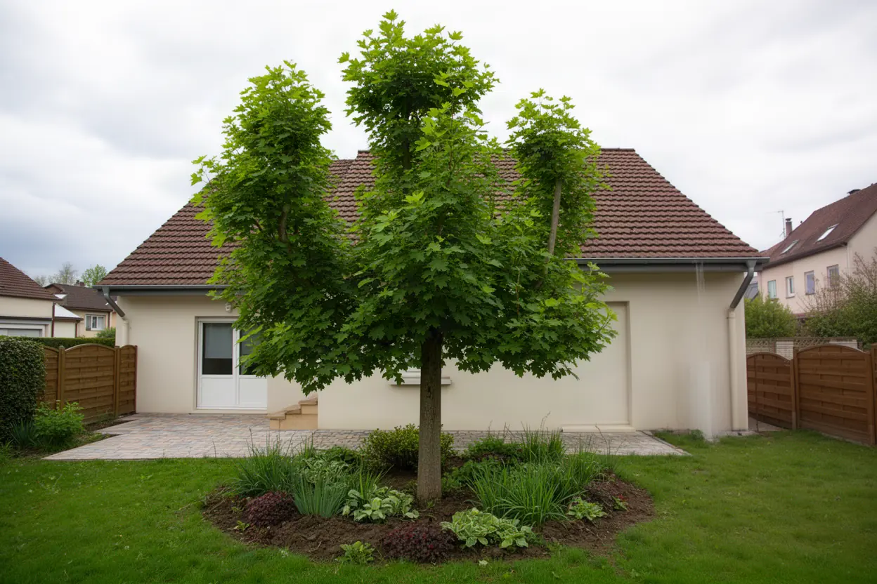 Érable dense avant taille d'éclaircie à Rixheim