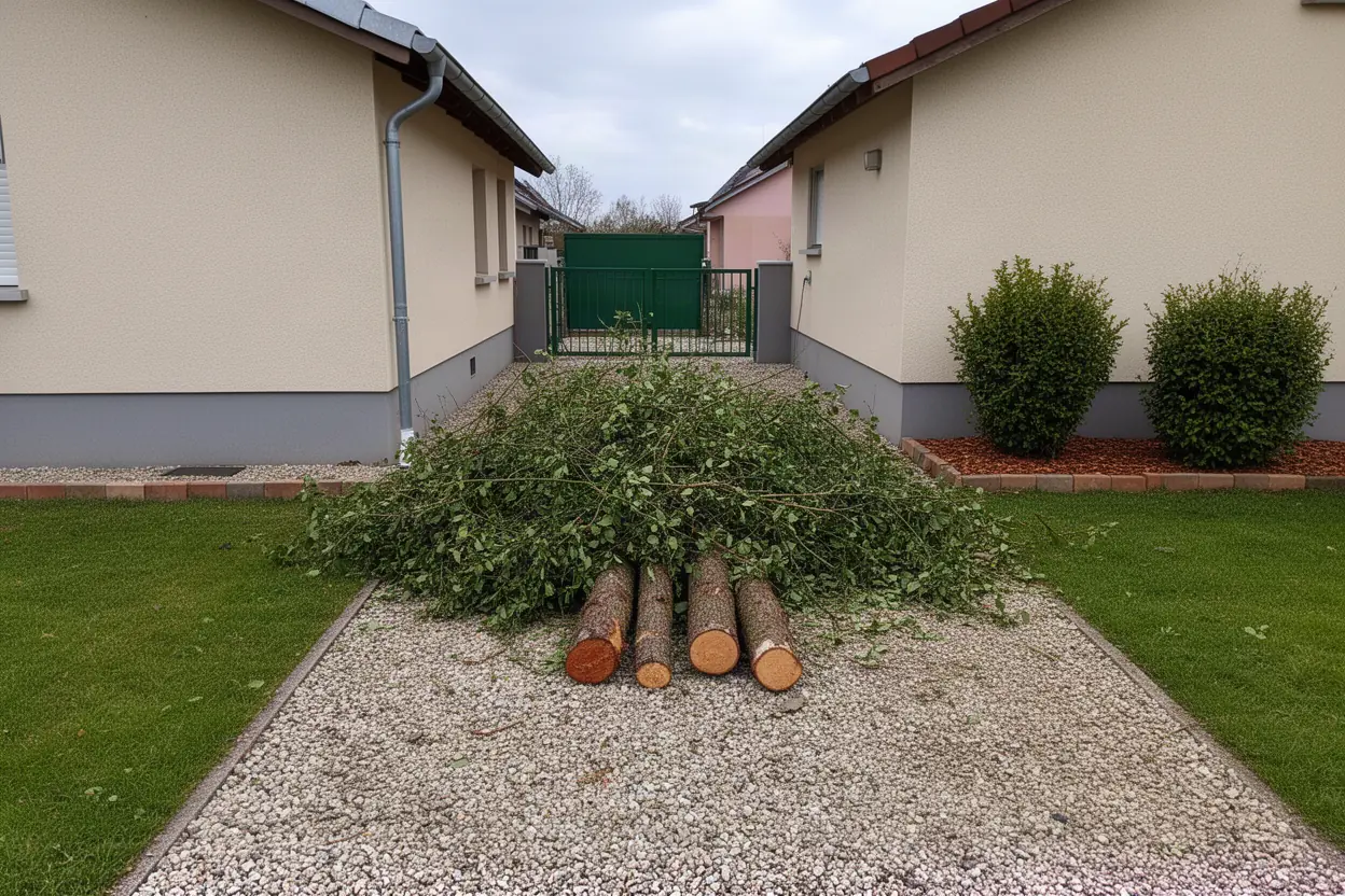 Branchages avant broyage à Brunstatt-Didenheim